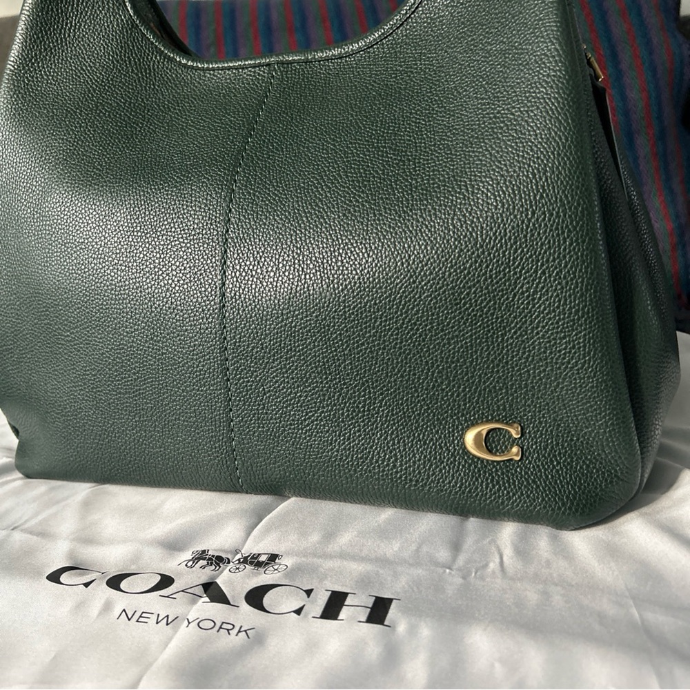 Coach Lana in Amazon Green Leather Shoulder Bag - Picture 2 of 12